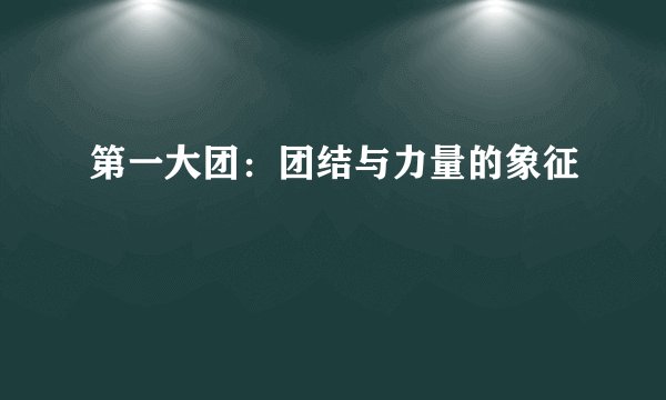 第一大团：团结与力量的象征