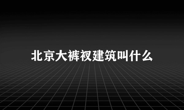北京大裤衩建筑叫什么
