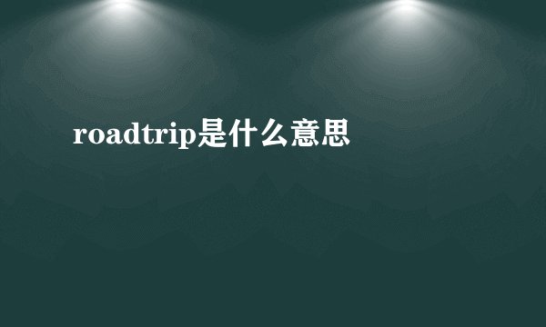 roadtrip是什么意思