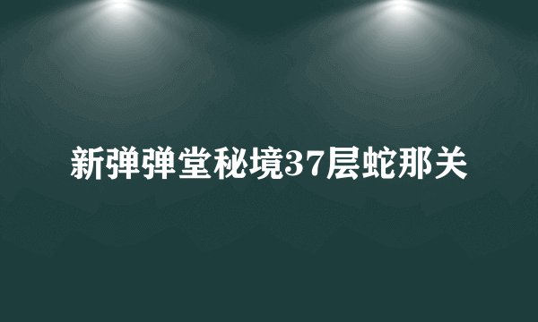 新弹弹堂秘境37层蛇那关