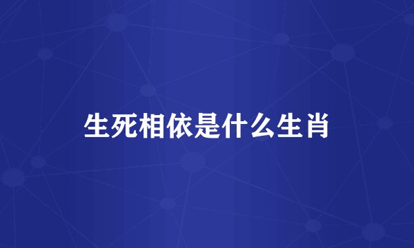 生死相依是什么生肖