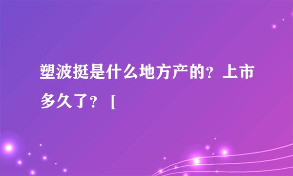 塑波挺是什么地方产的?上市多久了? [