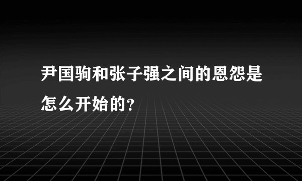 尹国驹和张子强之间的恩怨是怎么开始的？