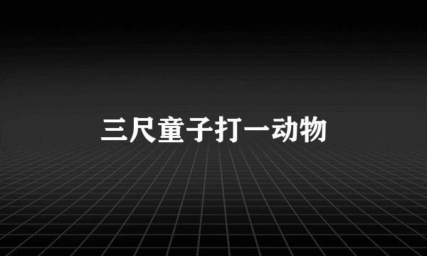 三尺童子打一动物