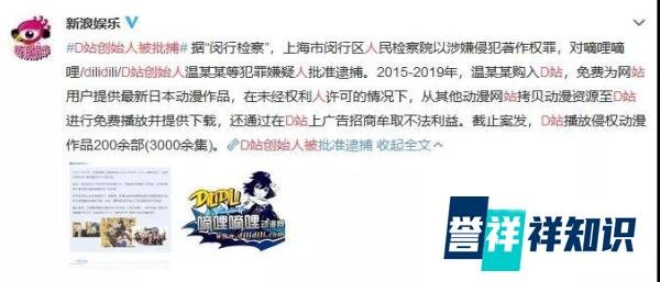 D站创始人因侵权被批捕！B站、D站傻傻分不清
