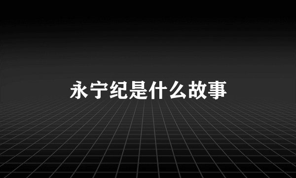 永宁纪是什么故事