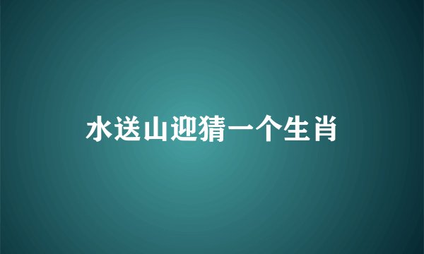 水送山迎猜一个生肖