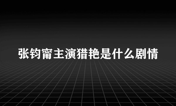 张钧甯主演猎艳是什么剧情