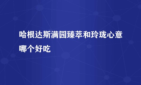 哈根达斯满园臻萃和玲珑心意哪个好吃