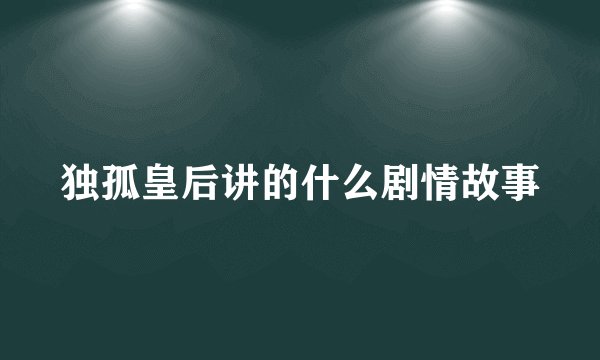 独孤皇后讲的什么剧情故事