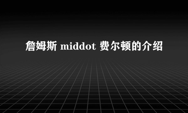 詹姆斯 middot 费尔顿的介绍