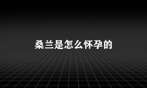 桑兰是怎么怀孕的