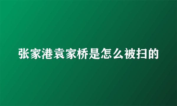 张家港袁家桥是怎么被扫的