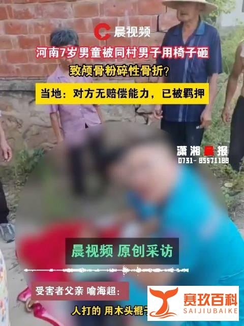 河南7岁男童遭男子暴力袭击，椅子砸头致重伤入ICU