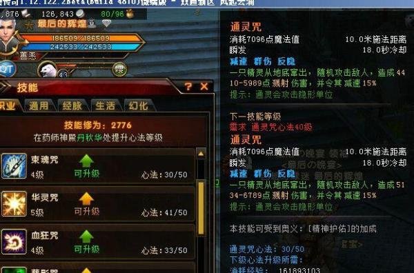 轩辕传奇药师技能加点