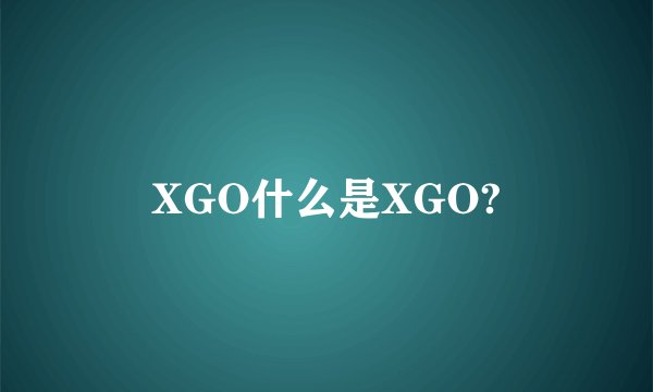 XGO什么是XGO?