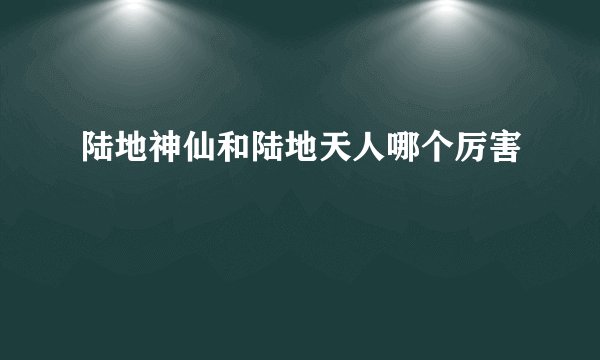 陆地神仙和陆地天人哪个厉害