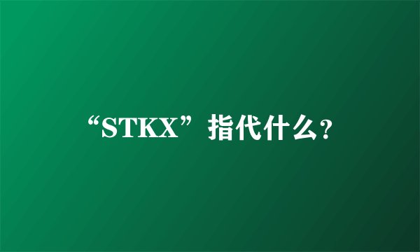 “STKX”指代什么？