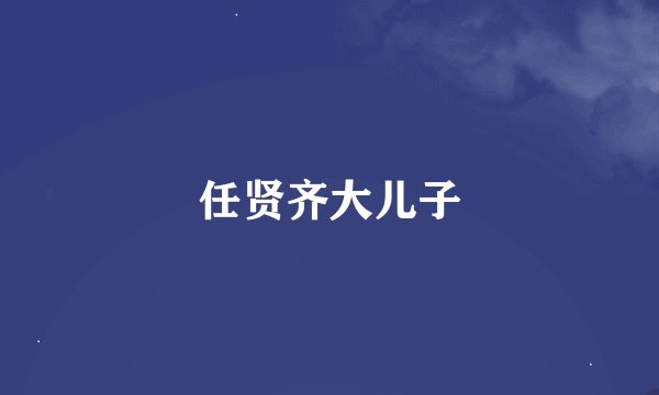 任贤齐大儿子