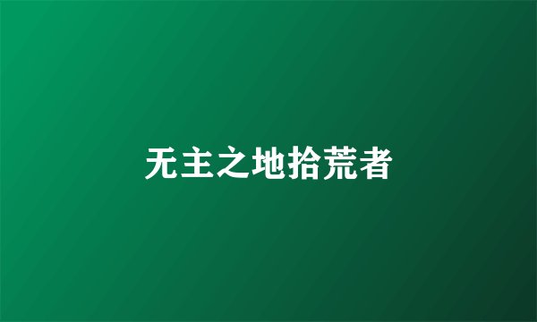 无主之地拾荒者