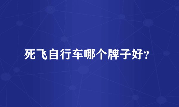 死飞自行车哪个牌子好?