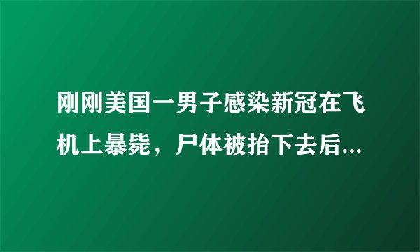 刚刚美国一男子感染新冠在飞机上暴毙，尸体被抬下去后美联航竟然做了这事！
