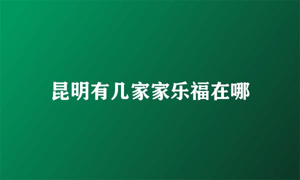 昆明有几家家乐福在哪