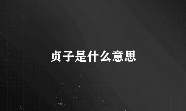 贞子是什么意思
