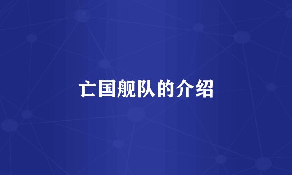 亡国舰队的介绍