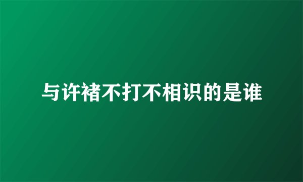 与许褚不打不相识的是谁