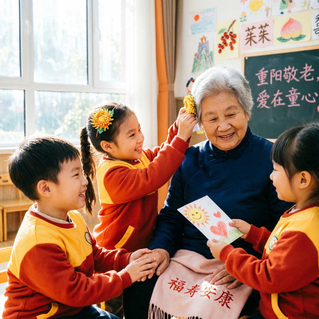 重阳节幼儿园群里祝福语