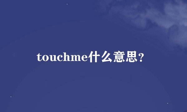 touchme什么意思？