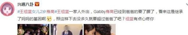 王祖蓝2岁女儿身高=半个祖蓝,身高纯靠遗传吗?