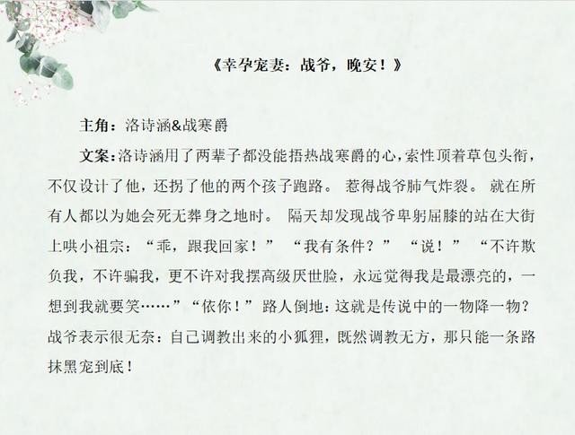 女主洛诗涵男主战寒爵的小说叫什么？