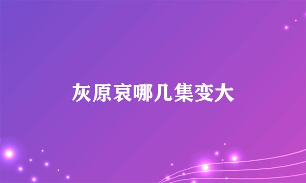 灰原哀哪几集变大
