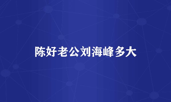 陈好老公刘海峰多大
