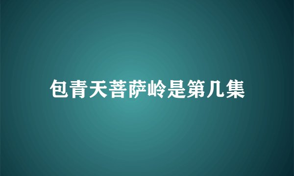 包青天菩萨岭是第几集