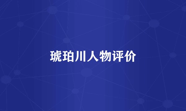 琥珀川人物评价