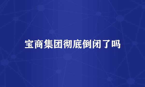 宝商集团彻底倒闭了吗
