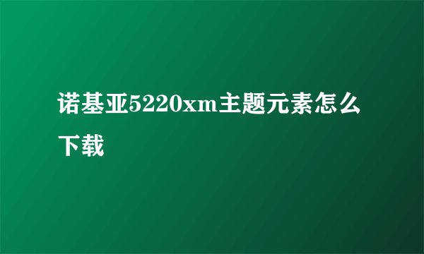 诺基亚5220xm主题元素怎么下载