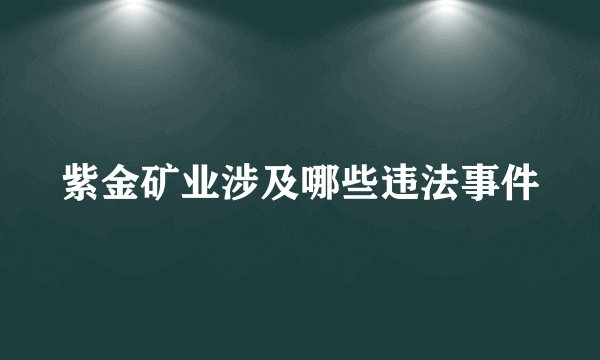 紫金矿业涉及哪些违法事件