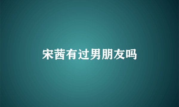 宋茜有过男朋友吗