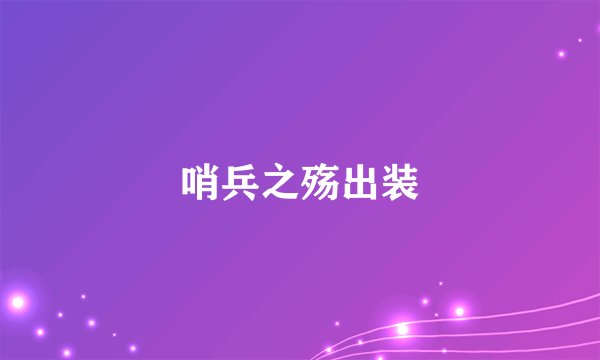 哨兵之殇出装