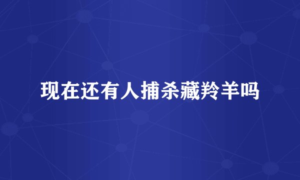 现在还有人捕杀藏羚羊吗