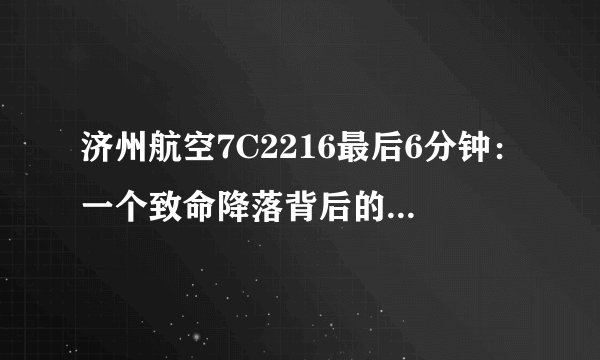 济州航空7C2216最后6分钟：一个致命降落背后的未解之谜