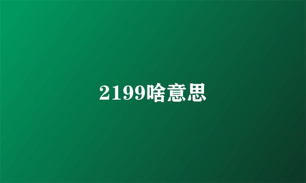 2199啥意思