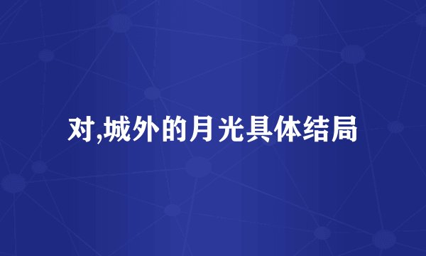对,城外的月光具体结局