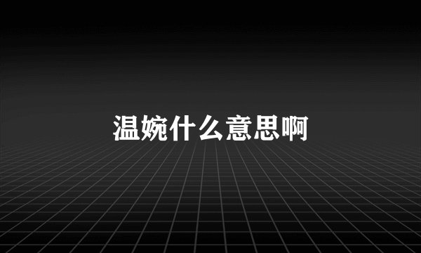 温婉什么意思啊