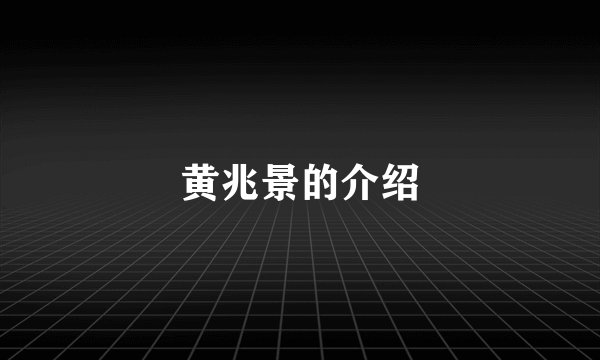 黄兆景的介绍