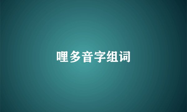 哩多音字组词